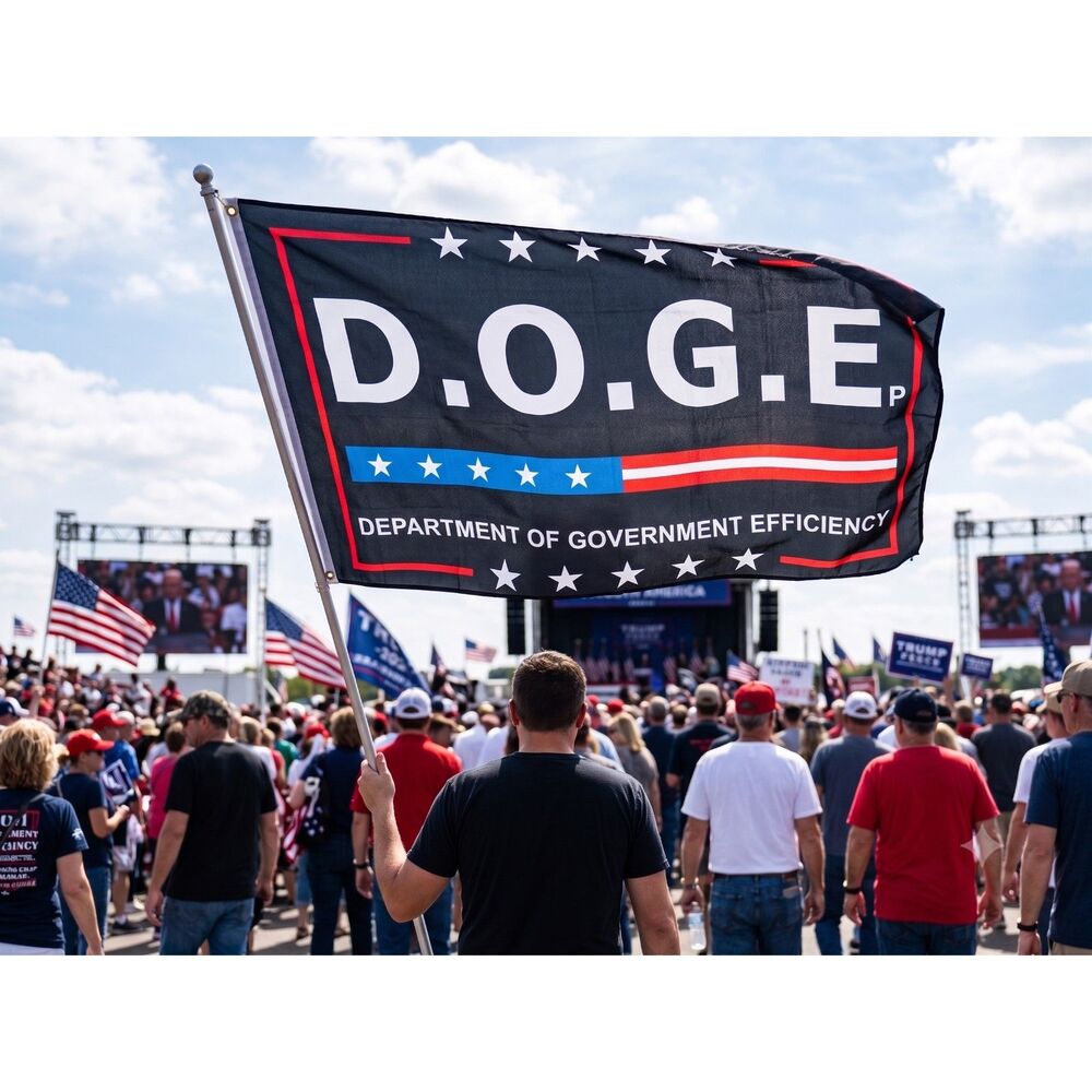 🇺🇸 D.O.G.E Department of Government Efficiency Flag 3x5 Political Banner